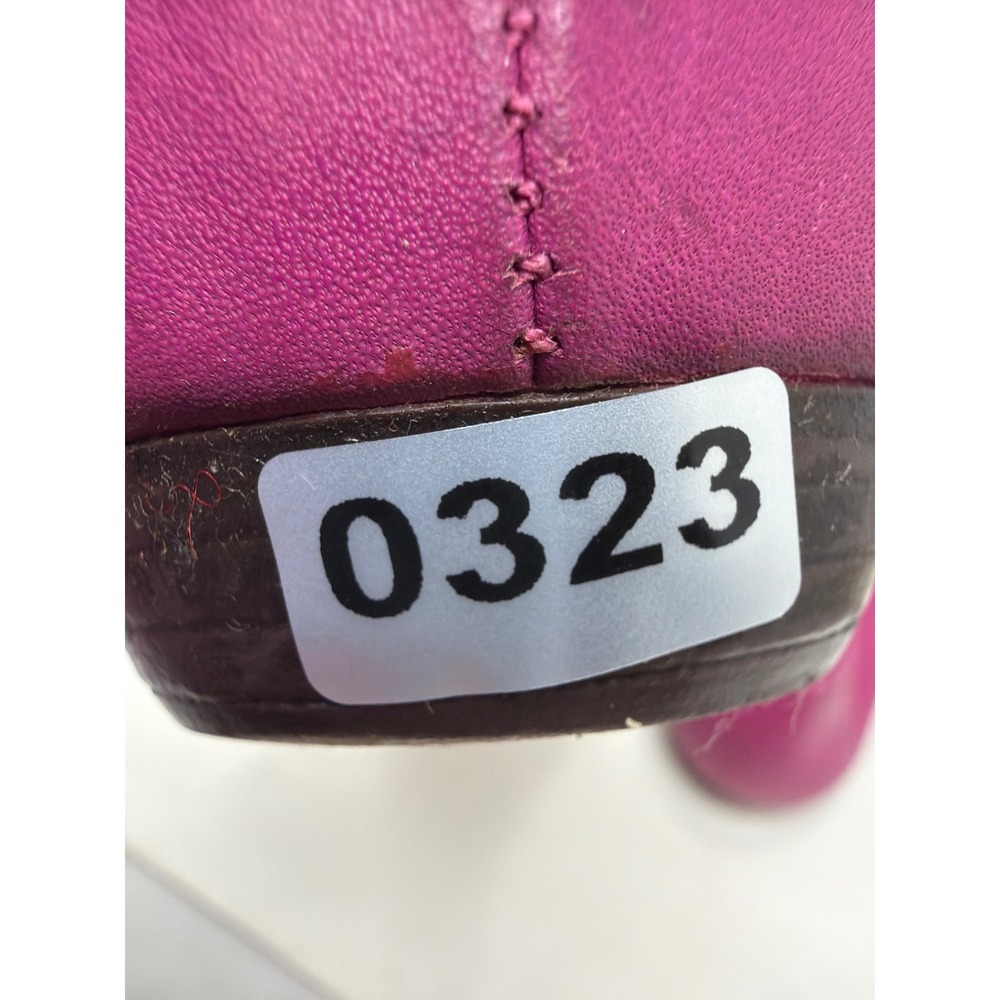 Brass Plum Shoes‎ Women's 8N Magenta Leather Loafer Flat Shoes Made in Brazil - Picture 9 of 9